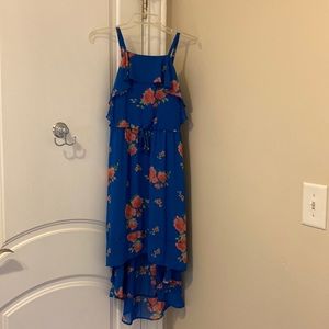 Short in the front long in the back floral print dress, super cute for kids!!